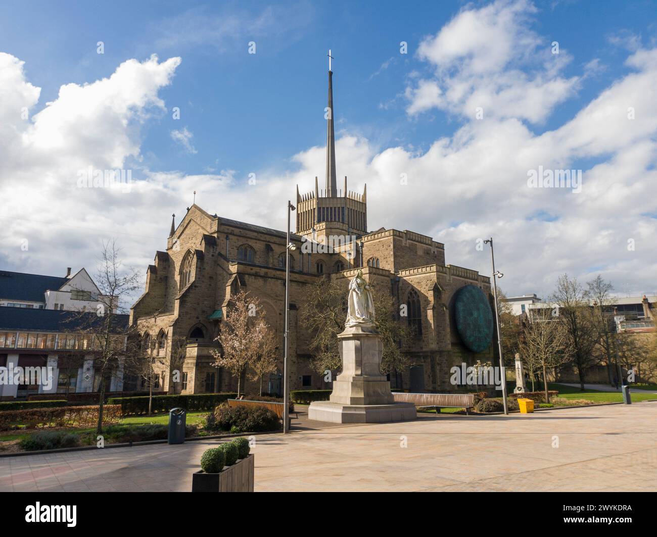 La cattedrale di Blackburn Saint Mary the Virgin with St Paul è una cattedrale anglicana situata a Blackburn, Lancashire, Regno Unito Foto Stock