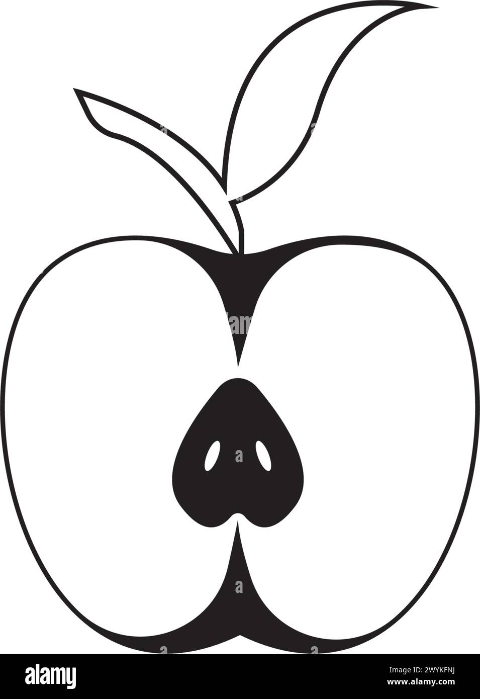 Design dell'illustrazione vettoriale del modello del logo Apple Illustrazione Vettoriale