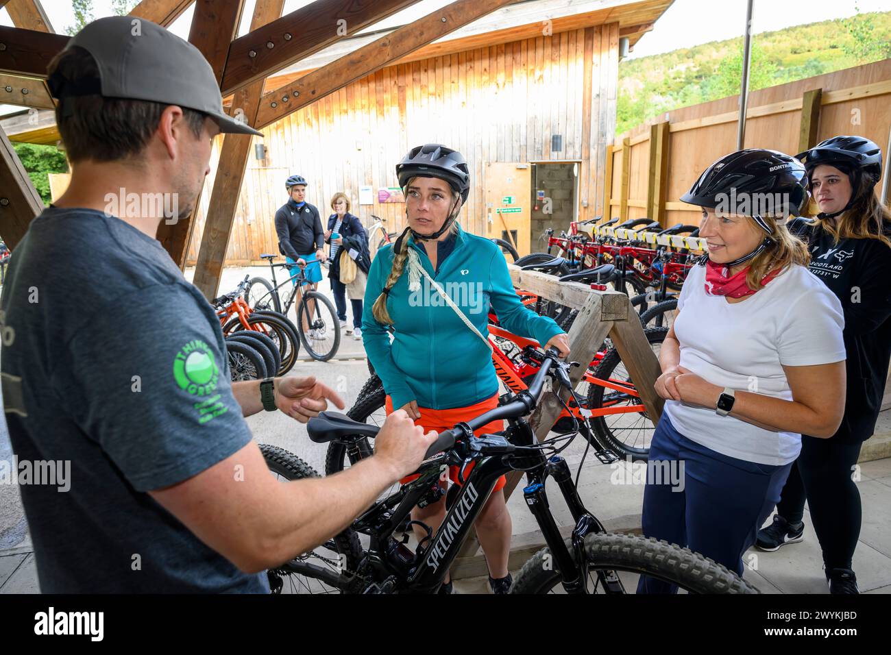 Glentress, Scozia, 7 stati, centro mountain bike Foto Stock