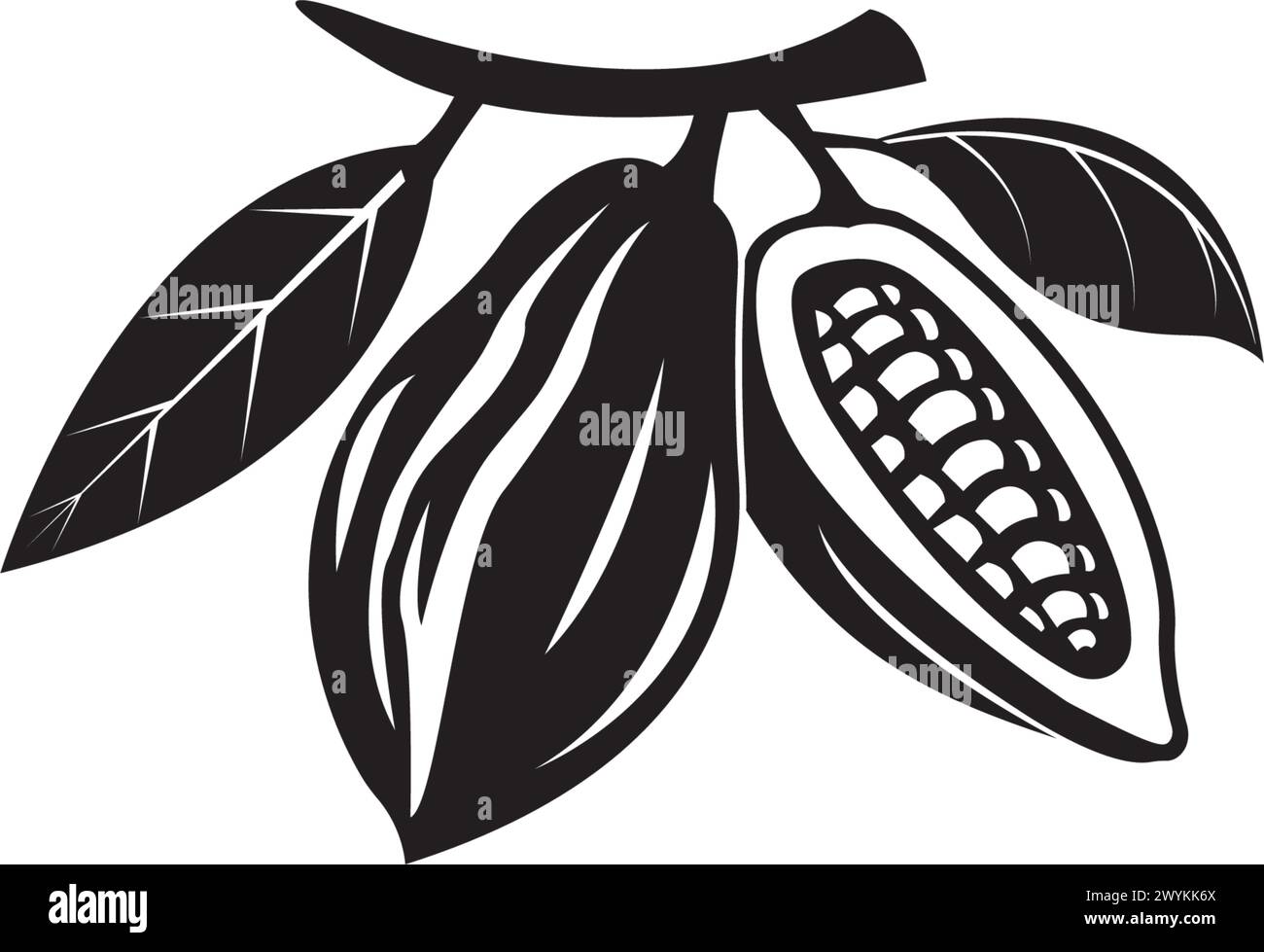 Cacao, logo cacao icona vettoriale disegno illustrativo Illustrazione Vettoriale