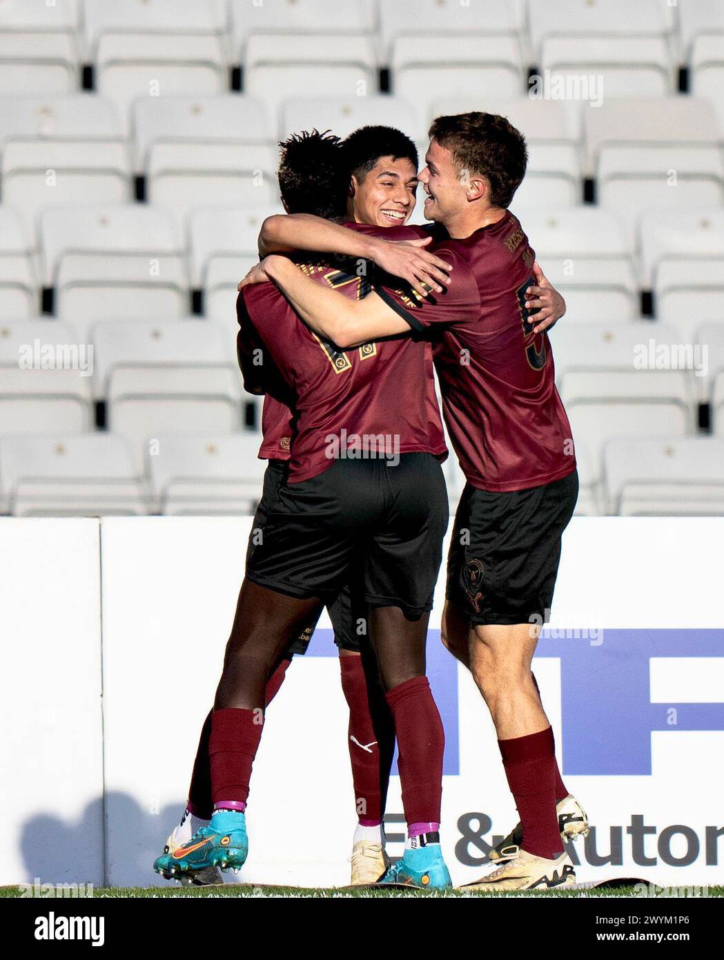 Dario Esteban Osorio del Midtjylland ha segnato a 1-0 su un calcio di rigore nella partita di Super League 3F tra AGF e FC Midtjylland al Ceres Park di Aarhus, domenica 7 marzo 2024. (Foto: Henning Bagger/Ritzau Scanpix) Foto Stock
