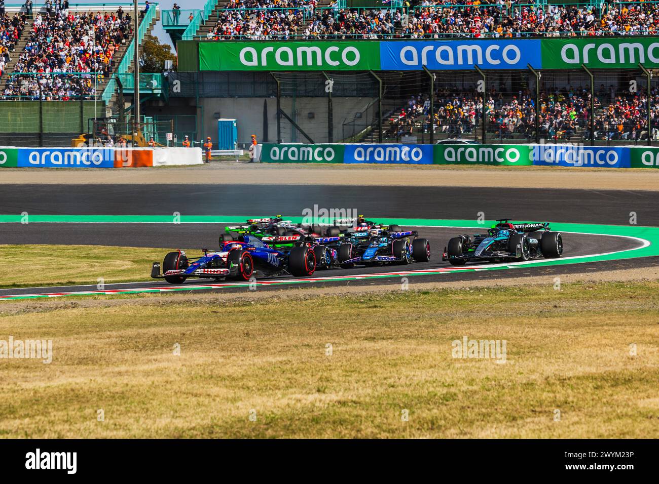 Circuito di Suzuka, mie, Giappone. 7.April.2024; Yuki Tsunoda del Giappone e Visa Cash App RB durante il Gran Premio del Giappone di Formula uno Foto Stock