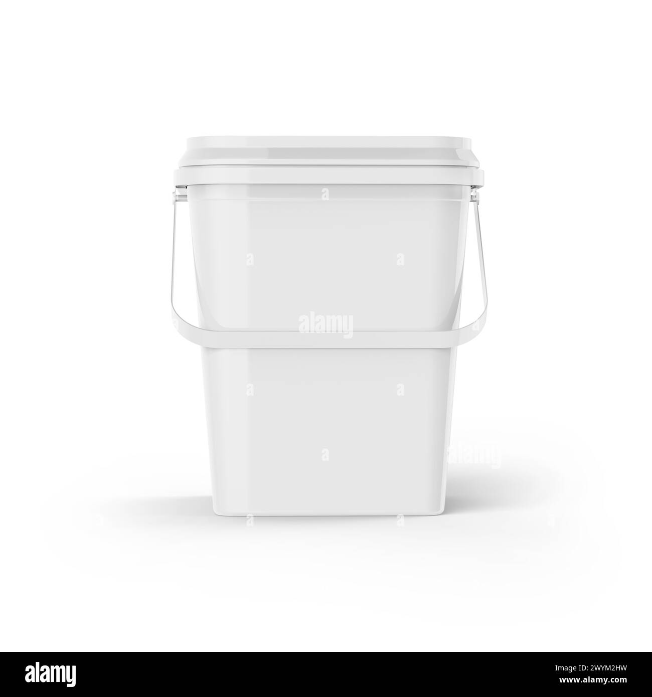 Contenitore in plastica Mockup 3D Rendering sfondo isolato Foto Stock