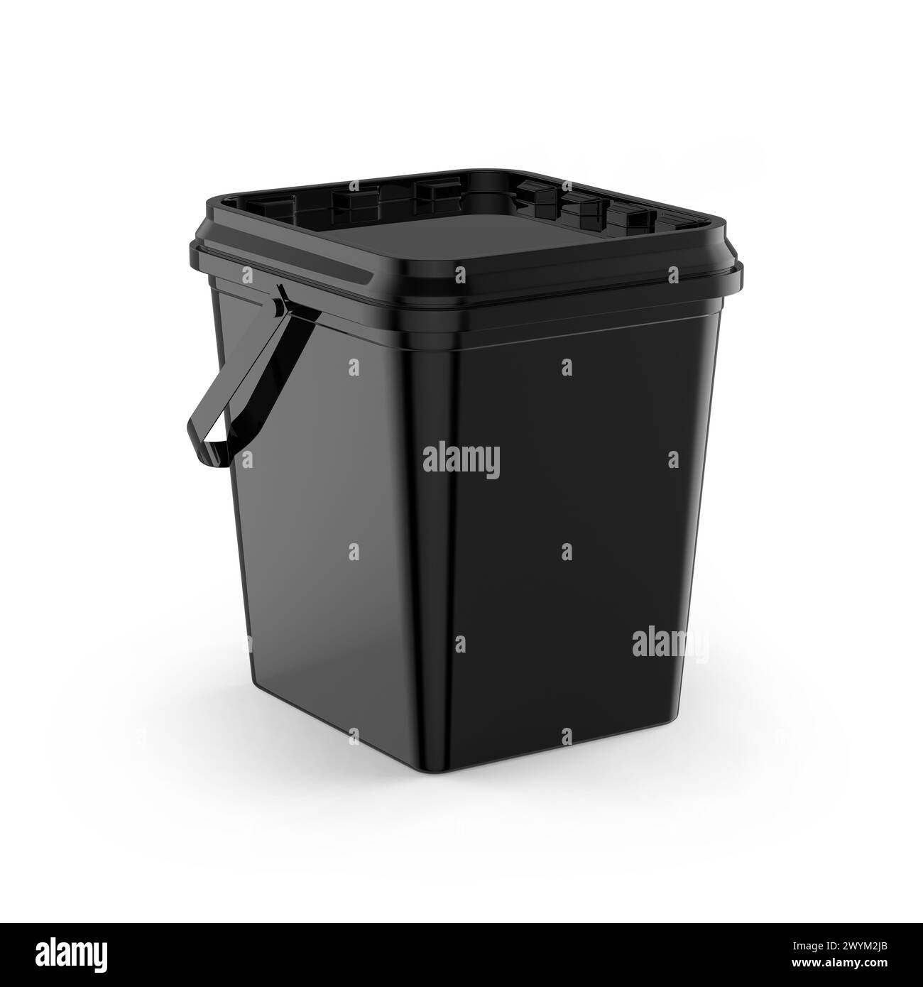 Contenitore in plastica Mockup 3D Rendering sfondo isolato Foto Stock