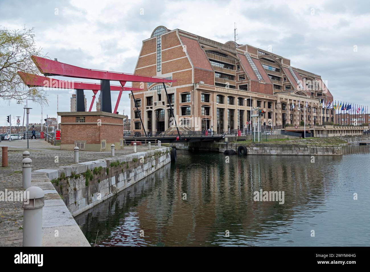 Communauté Urbaine de Dunkerque, edificio, porto, Dunkerque, Département Nord, Francia Foto Stock