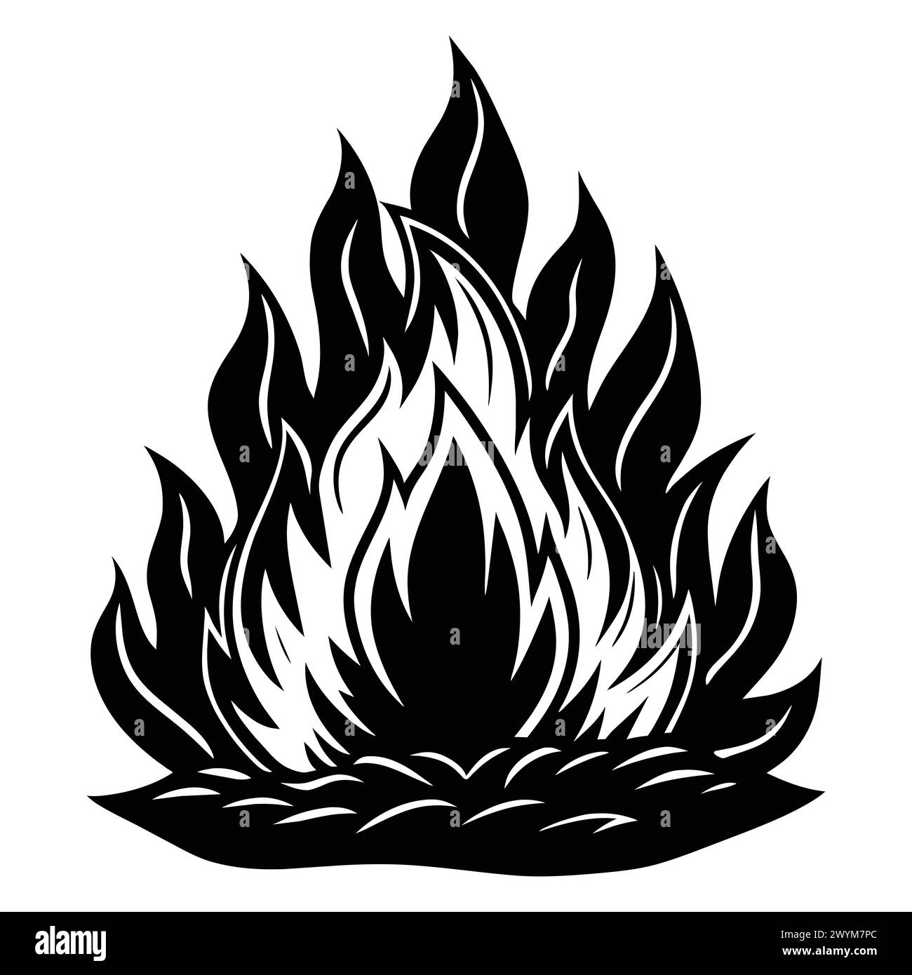 Vettore delle fiamme.segno di fuoco.icona della fiamma del fuoco isolata su sfondo bianco.illustrazione vettoriale Illustrazione Vettoriale