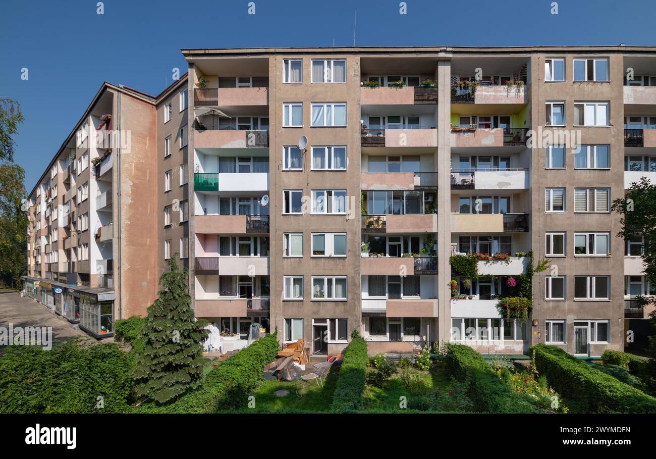 Blocco svedese, Blok Szwedzki, Cracovia, Nowa Huta, Polonia Foto Stock