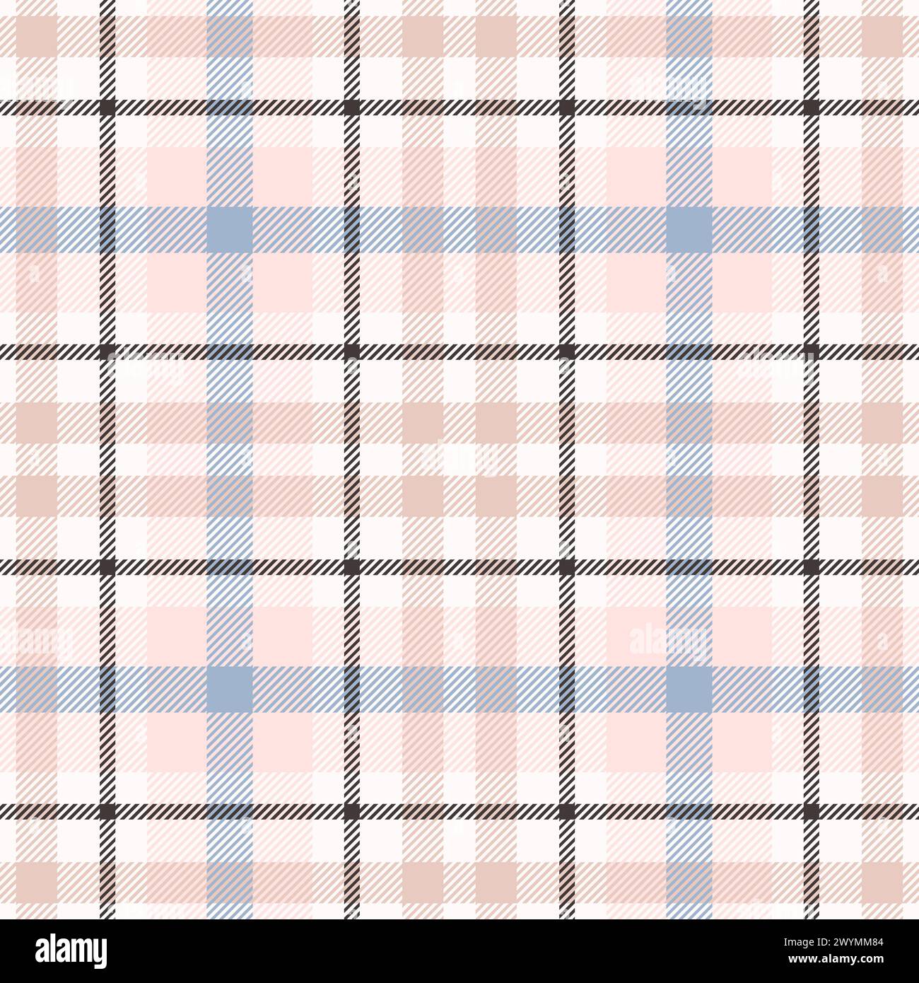 Motivo a quadri senza cuciture. Controllare i piatti accoglienti. Ripetizione dei controlli tartan. Ripetuto flanella di caduta scozzese. Stampa in tessuto Madras. Reticolo di lana neutro Illustrazione Vettoriale