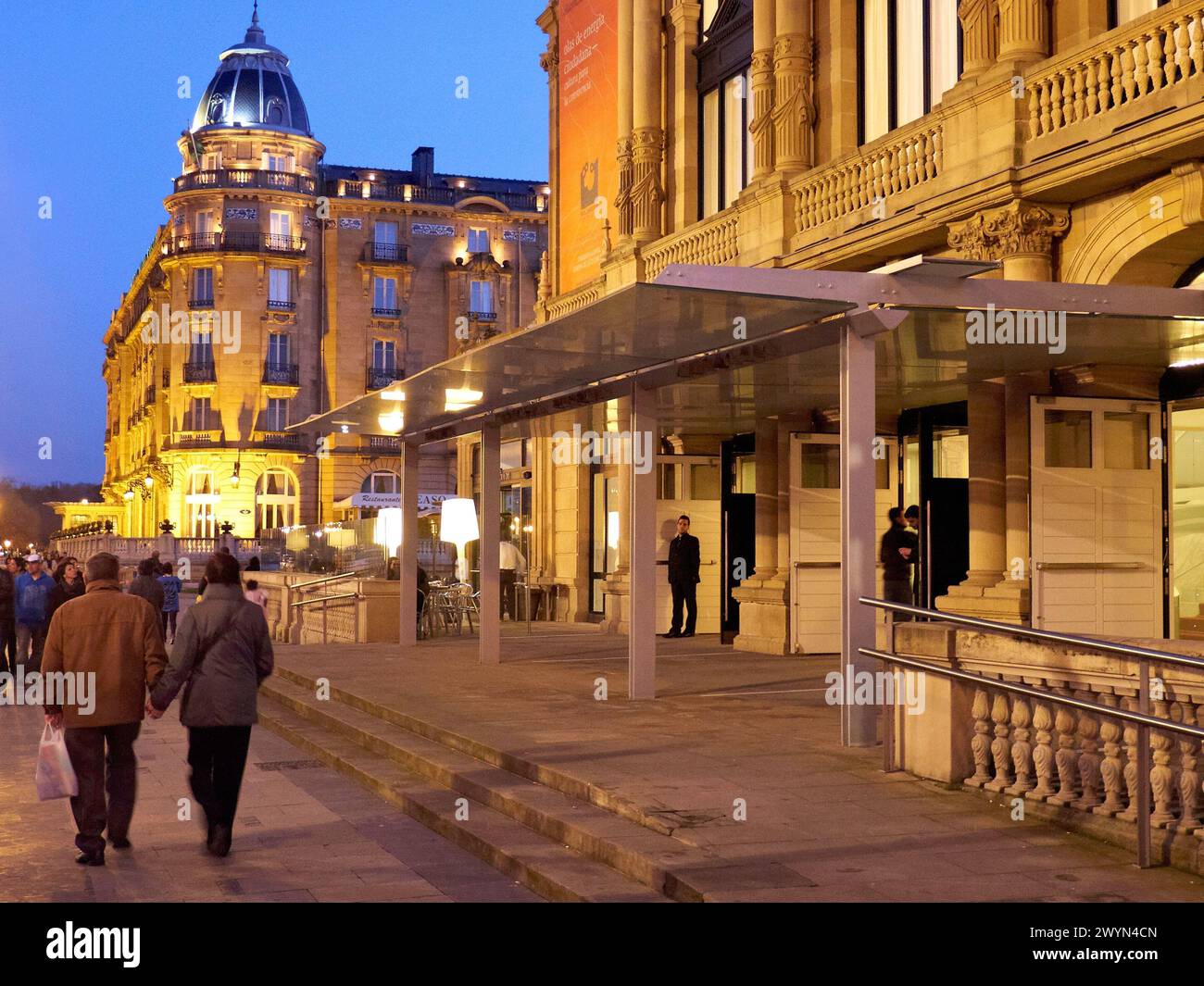 Hotel Maria Cristina, Teatro Victoria Eugenia, Donostia, San Sebastián, Gipuzkoa, Euskadi, Spagna. Foto Stock