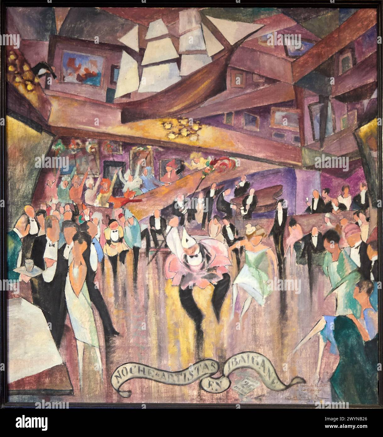 Notte degli artisti, Ibaigane, 1927, Antonio de Guezala (1889-1956), Museo de Bellas Artes, Bilbao, Bizkaia, Paesi Baschi, Spagna. Foto Stock