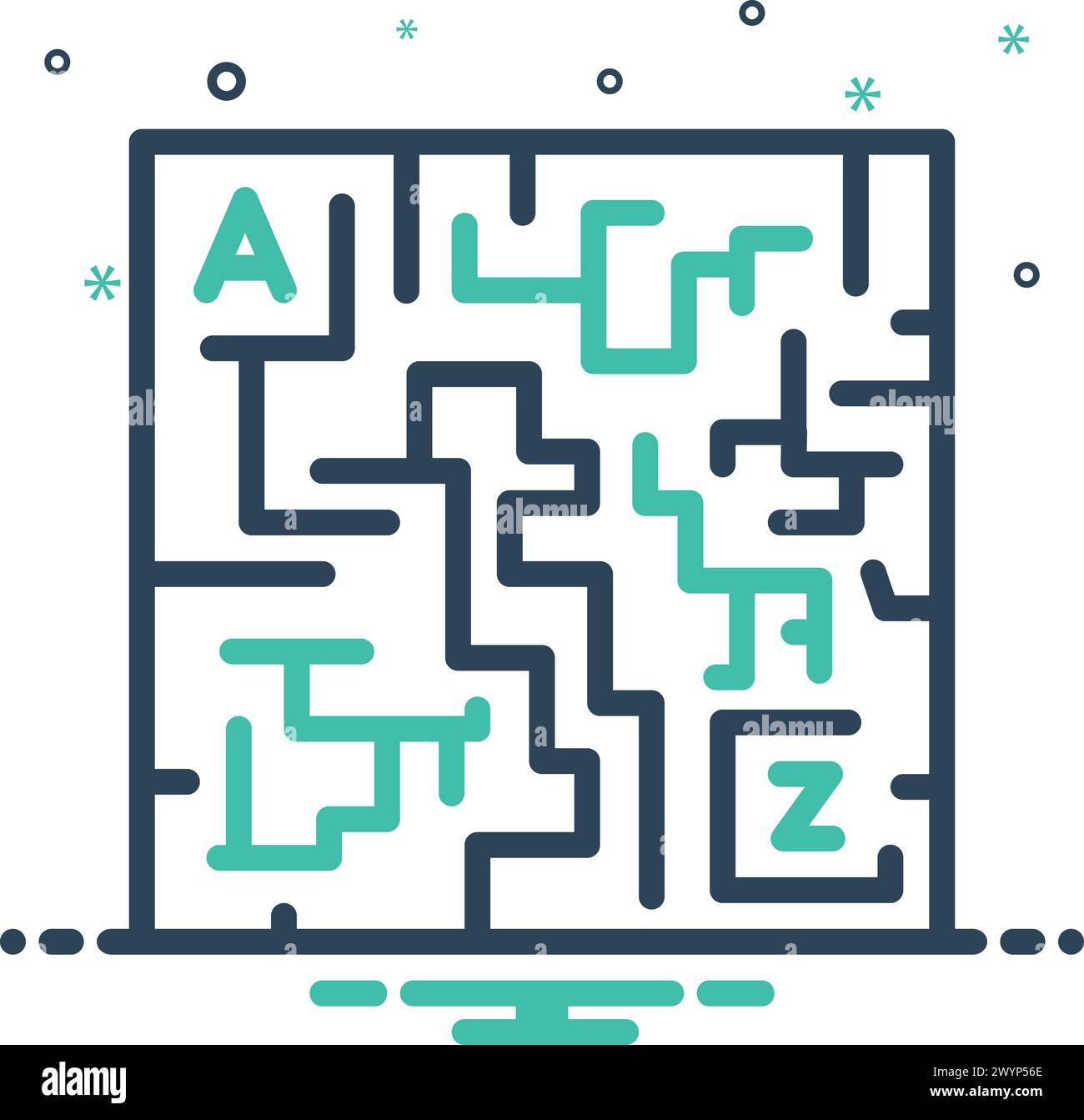 Icona per il gioco educativo, educativo Illustrazione Vettoriale