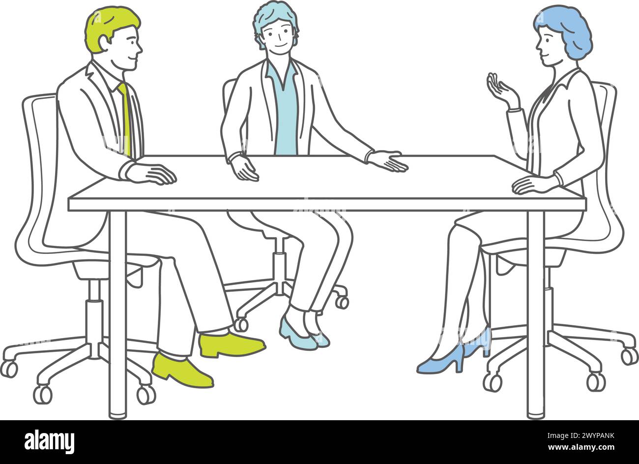 Illustrazione vettoriale per gli uomini d'affari impostata in stile di design piatto isolata su sfondo bianco. Illustrazione Vettoriale