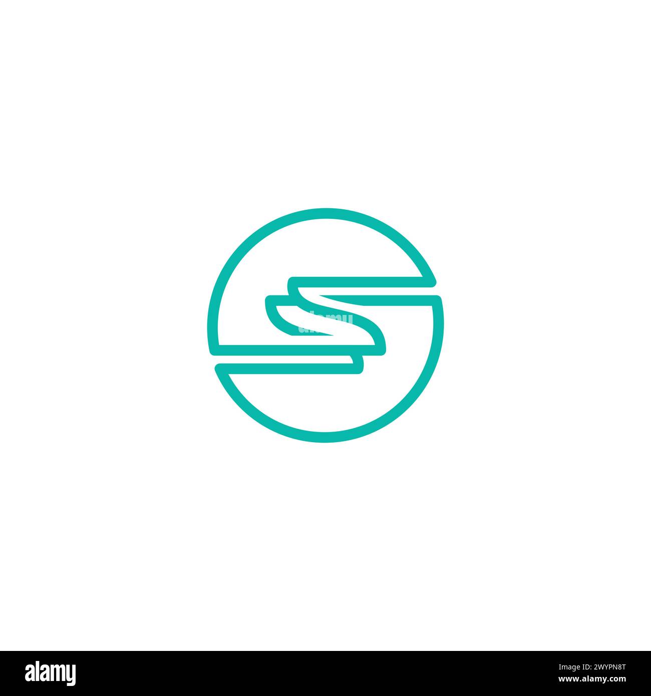 Logo SS Line. Design iniziale del logo Letter S. Illustrazione Vettoriale