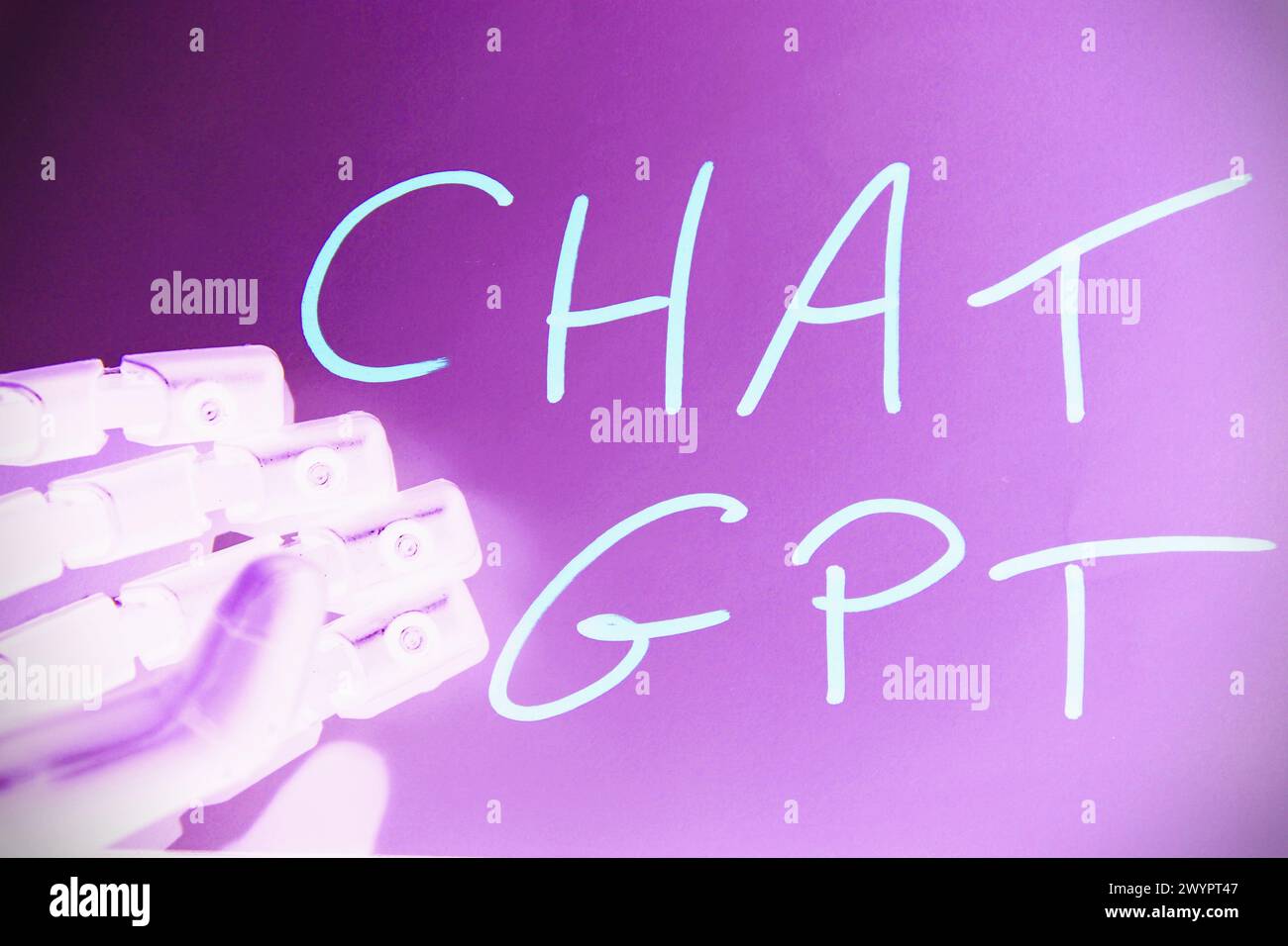 Illustrazioni del metodo di conversazione ChatGPT. Intelligenza artificiale, concetto ChatGPT ai Chatbot. Foto Stock
