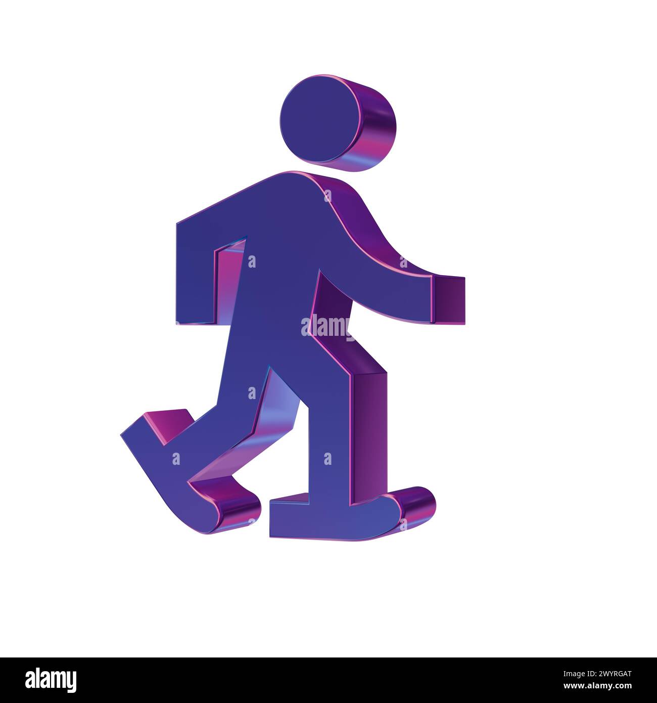 Splendide illustrazioni astratte icone blu con le racchette da neve Foto Stock