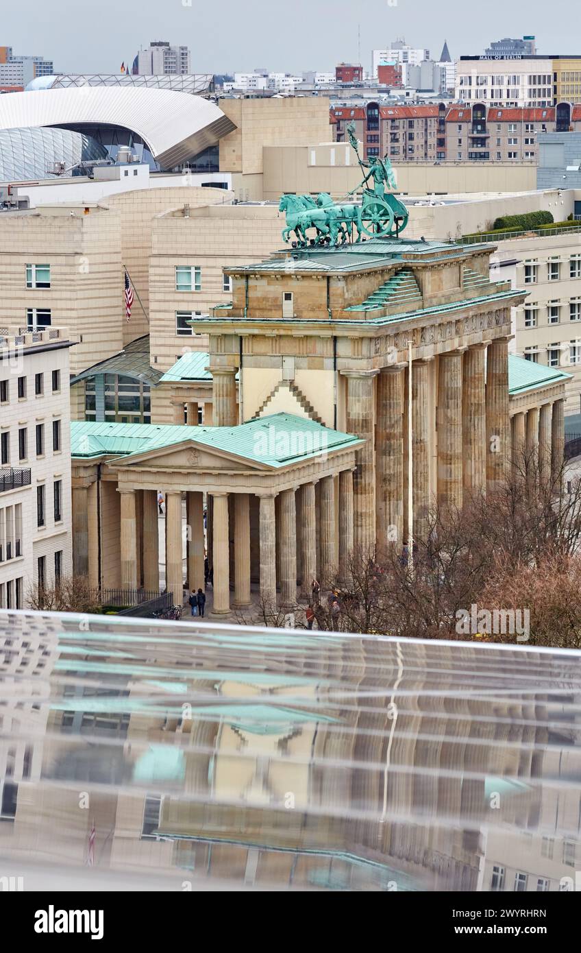 La Porta di Brandeburgo, Berlino, Germania. Foto Stock