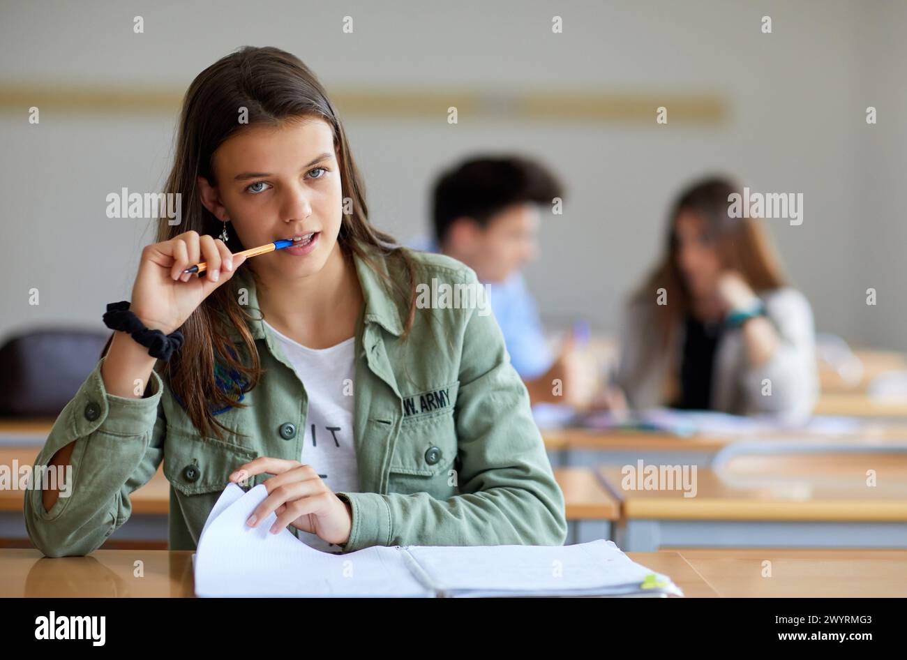 Studenti. Classe. Università. Scuola di studi aziendali. Università. Donostia. San Sebastian. Gipuzkoa. Paesi Baschi. Spagna. Foto Stock