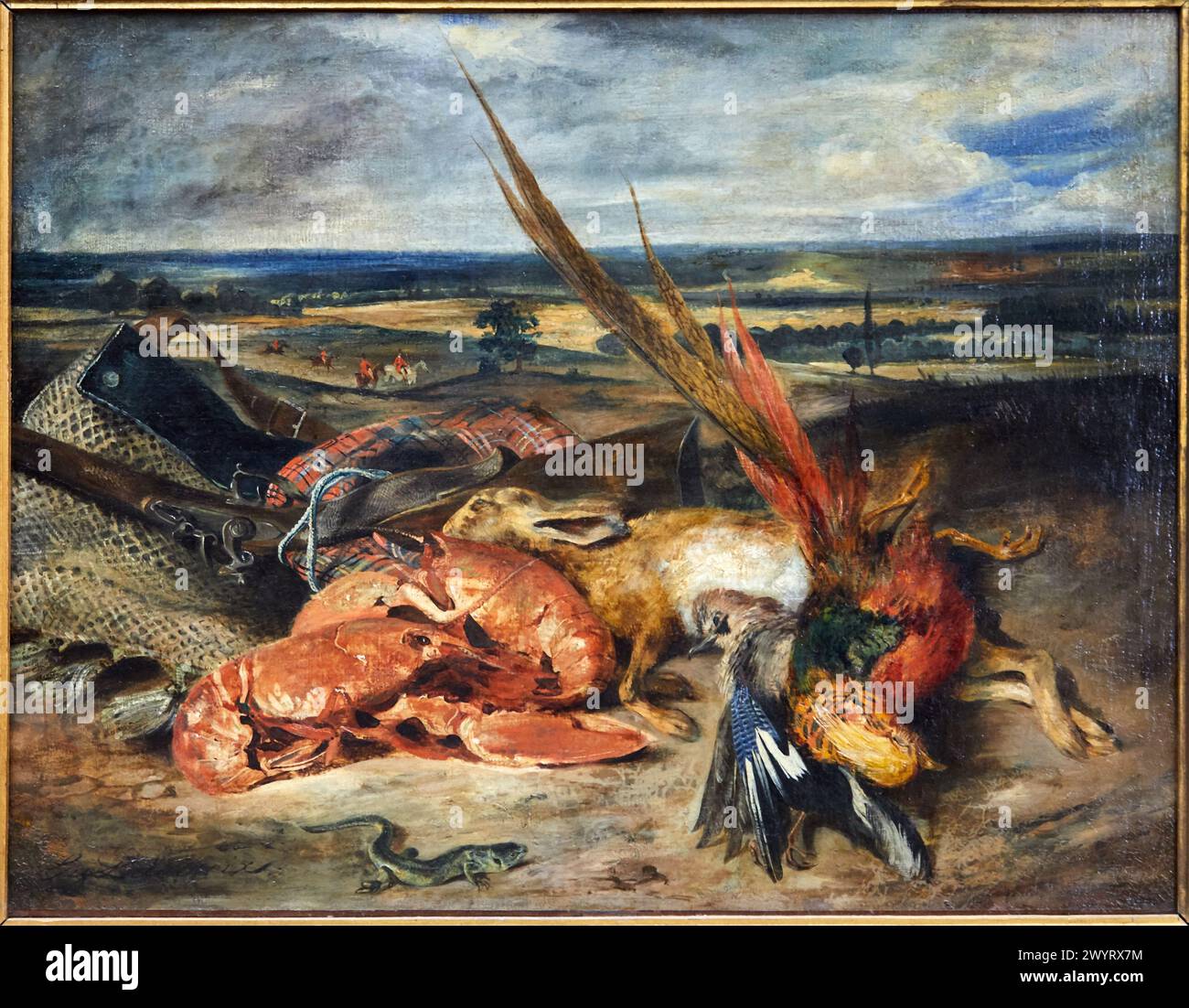 "Natura morta con aragoste", 1827, Eugène Delacroix, 1798-1863, Musée du Louvre, Parigi, Francia, Europa Foto Stock
