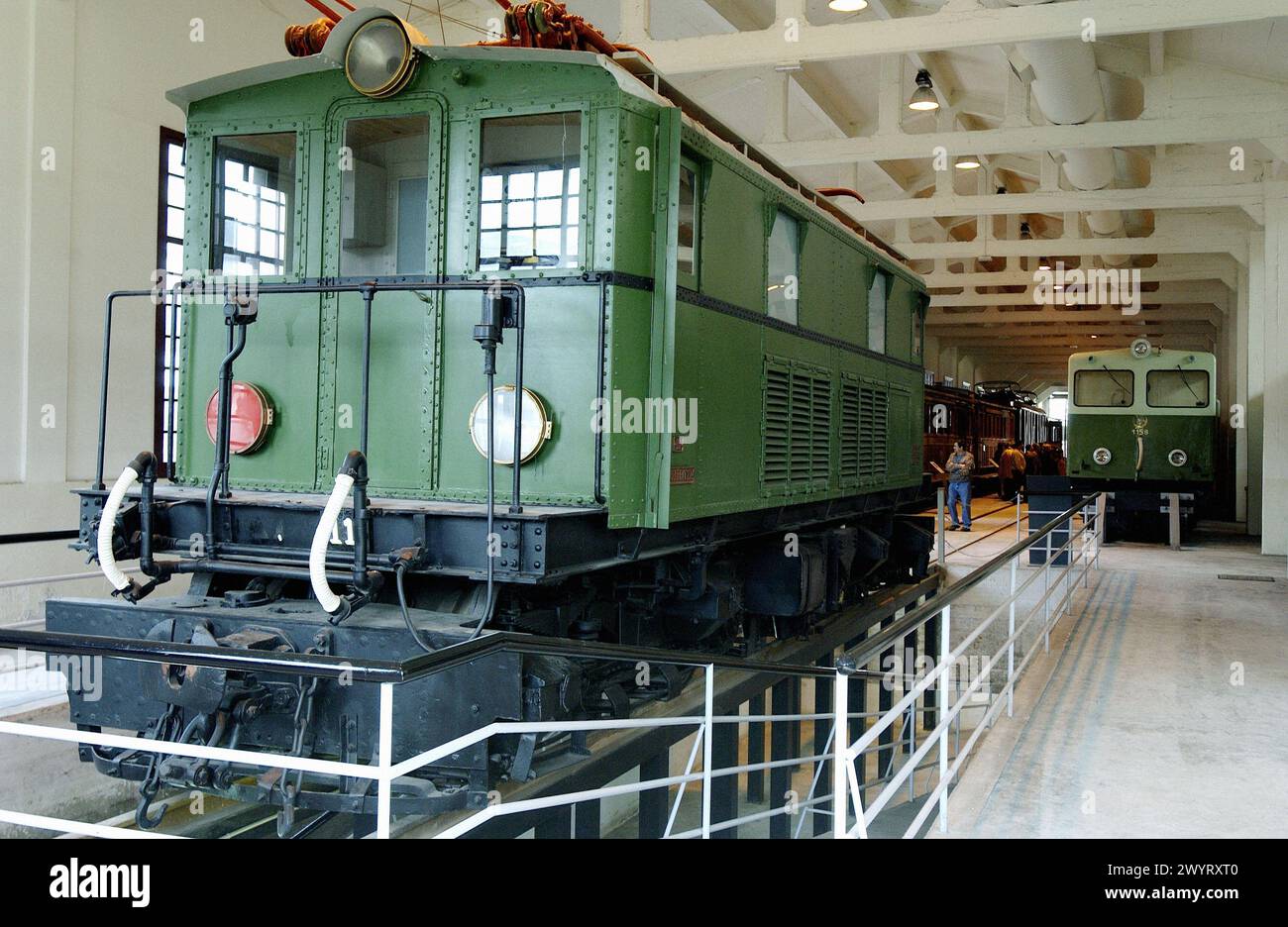 Locomotiva al museo di storia delle ferrovie. Azpeitia. Guipúzcoa, Euskadi. Spagna. Foto Stock