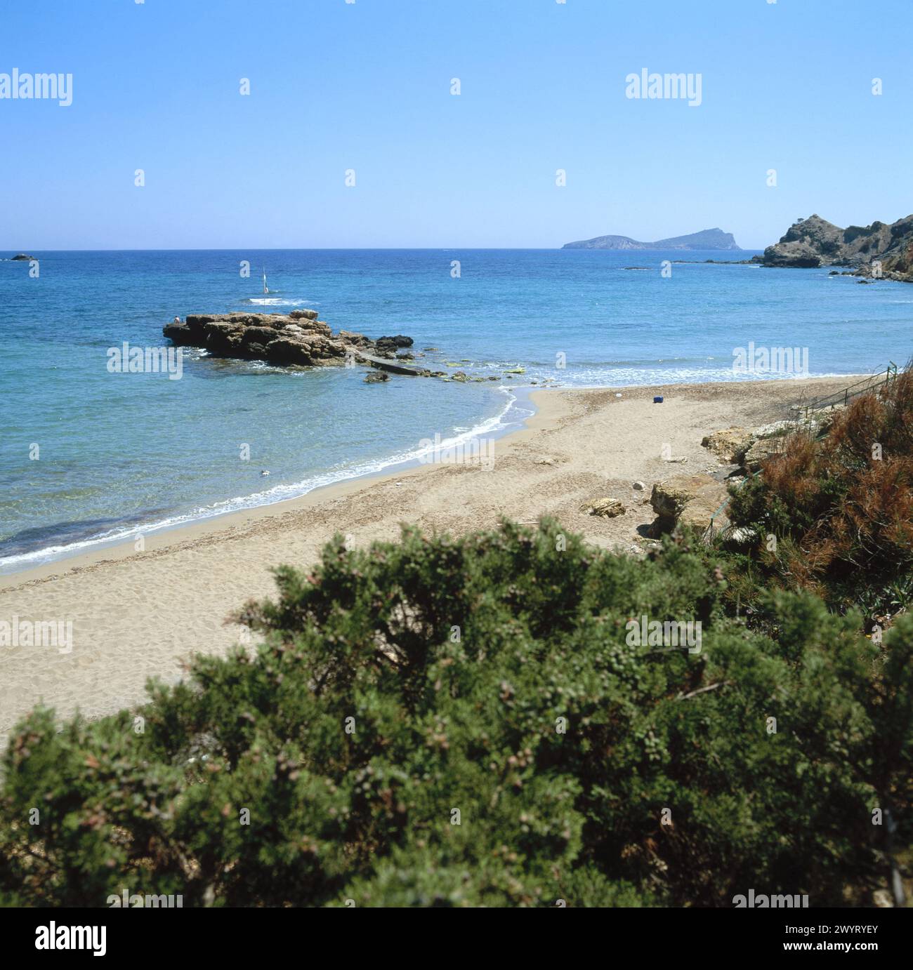 Es Figueral, Ibiza, Isole Baleari, Spagna. Foto Stock