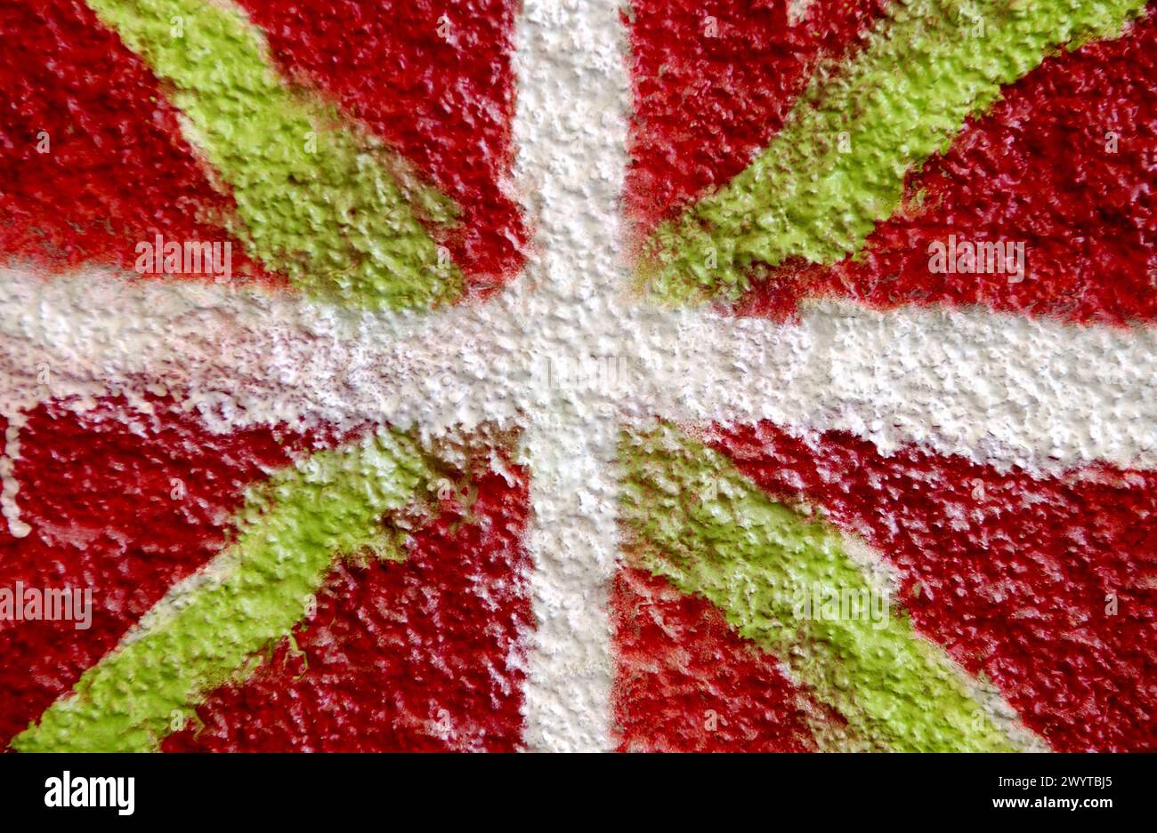 Ikurriña graffiti (Euskal Herria bandiera). Gipuzkoa. Euskadi. Spagna. Foto Stock