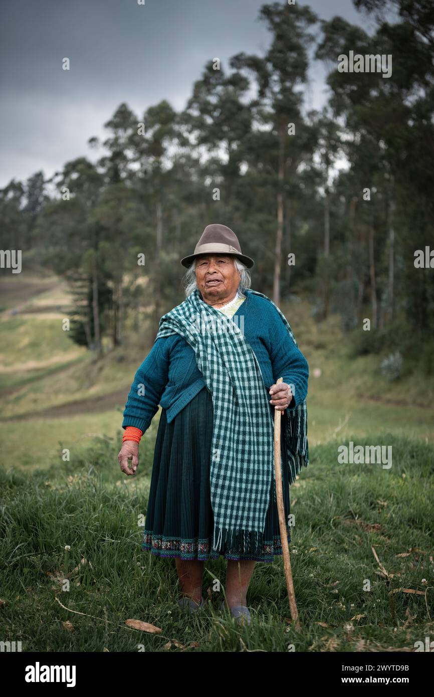 Ritratto di Sara, Zuleta, Imbabura, Ecuador Foto Stock