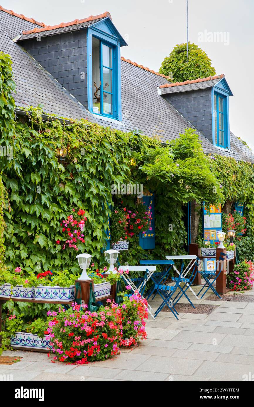 La vecchia Ville Close, Concarneau, Bretagne, Bretagna, Francia. Foto Stock