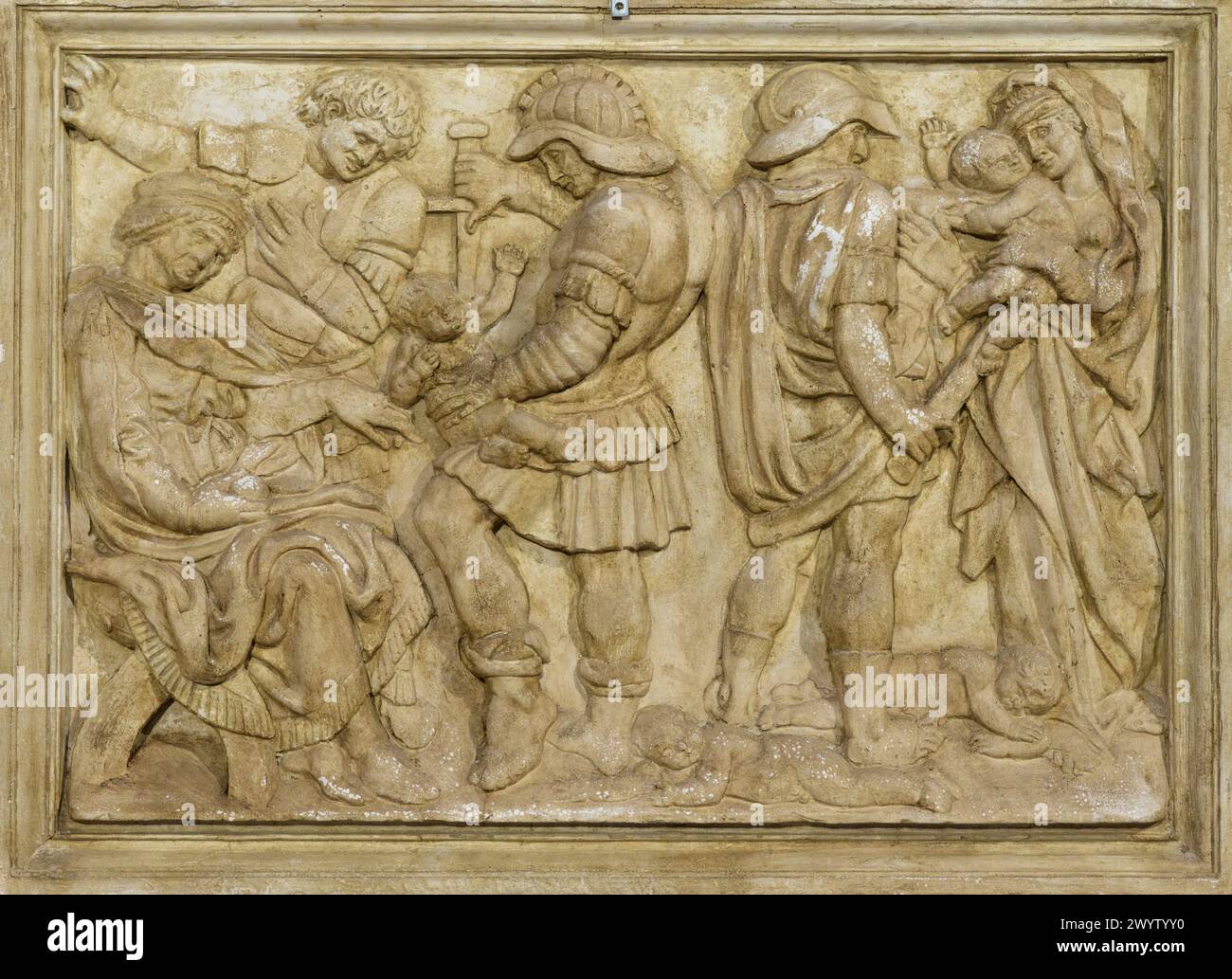 Il massacro degli innocenti - Scene dell'Antico Testamento di Jacopo della Quercia. Bologna, Italia Foto Stock