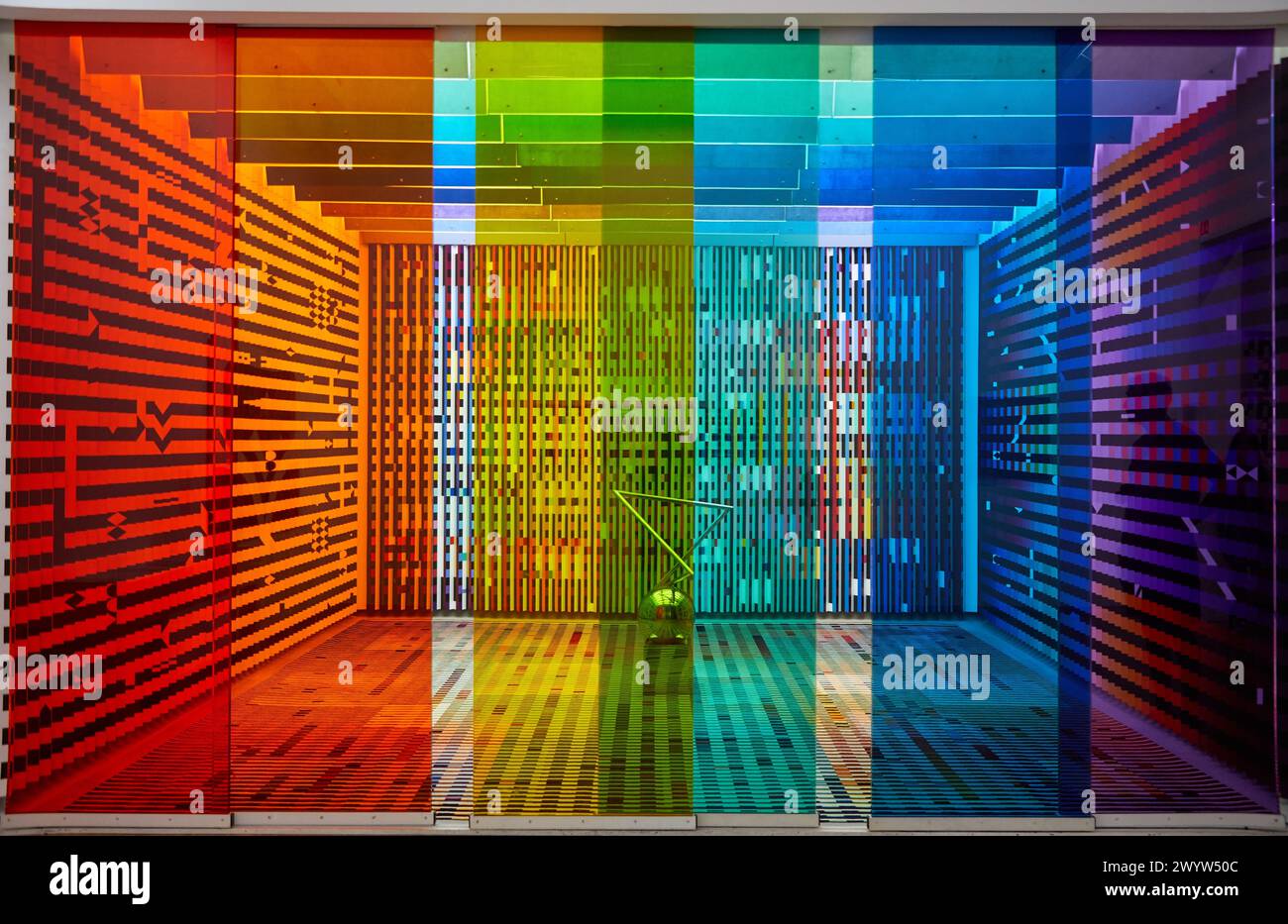 "Aménagement de l'antichambre des appartements privés du Palais de l'Elysée pour le président Georges Pompidou", 1972-1974, Agam, Centre Pompidou, Parigi, Francia, Europa. Foto Stock