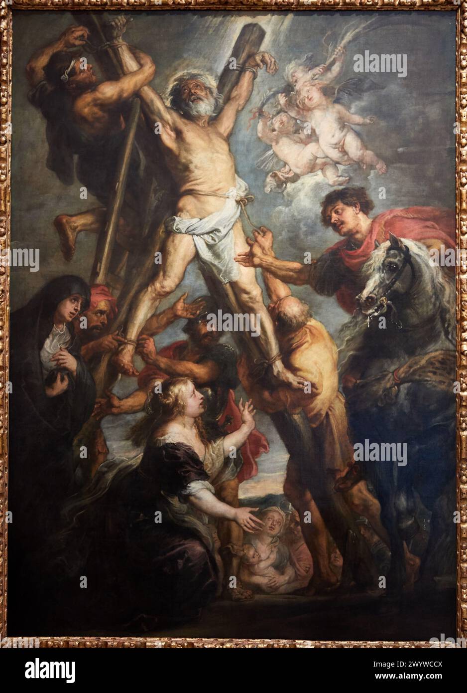 "Il Martirio di Sant'Andrea", 1630-1639, Peter Paul Rubens, Fundación Carlos de Amberes, Museo Thyssen Bornemisza, Madrid, Spagna, Europa. Foto Stock