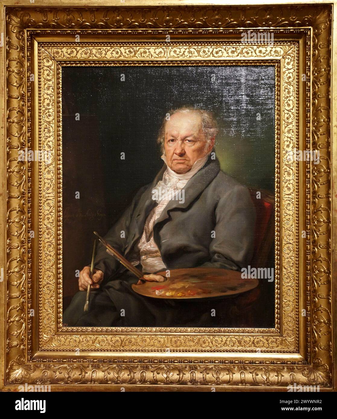 Ritratto di Francisco de Goya di Vicente Lopez, al Museo del Prado di Madrid, Spagna. Foto Stock