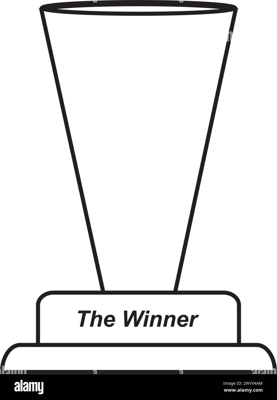 Immagine grafica vettoriale dell'icona del trofeo del vincitore Illustrazione Vettoriale