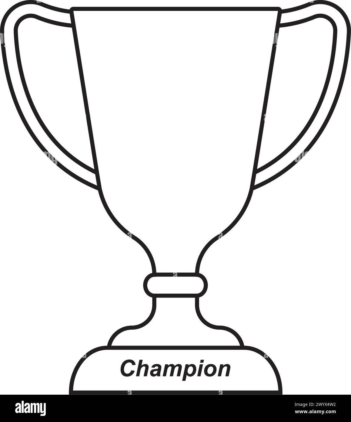 Immagine grafica vettoriale dell'icona del trofeo del vincitore Illustrazione Vettoriale