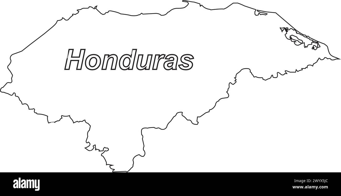 Icona mappa Honduras illustrazione vettoriale disegno simbolo Illustrazione Vettoriale