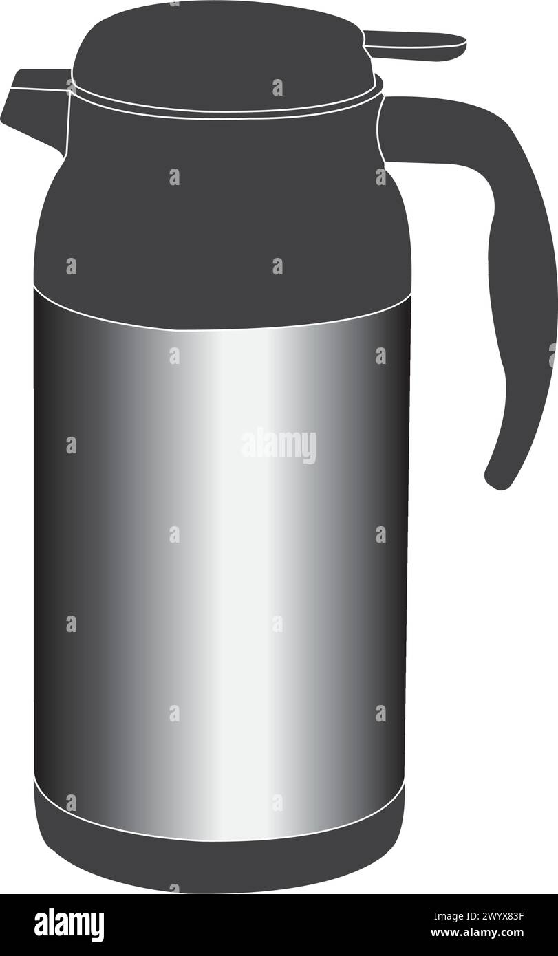 Disegno dell'illustrazione del vettore dell'icona thermos Illustrazione Vettoriale
