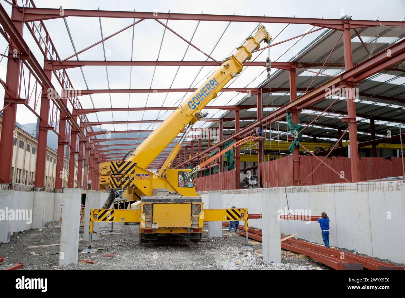 Costruzione di locali di fabbrica, Legazpi. Gipuzkoa, Euskadi, Spagna. Foto Stock