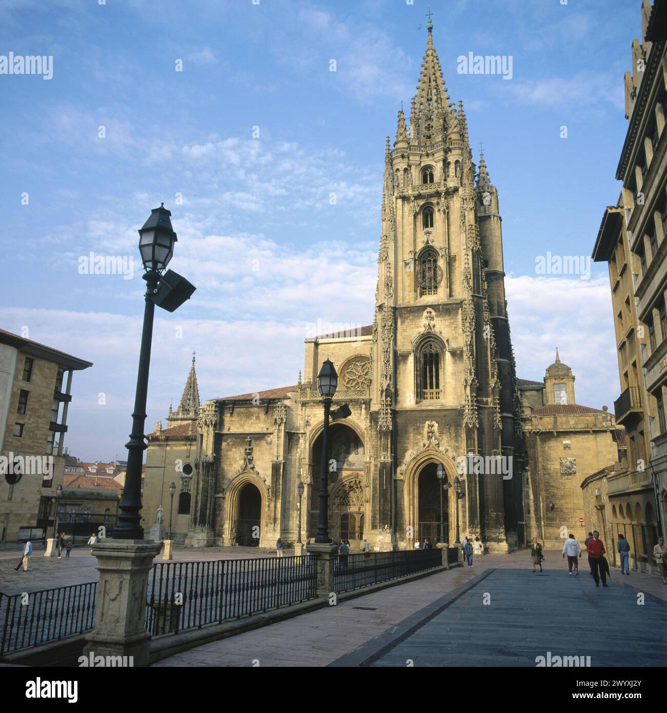 Cattedrale in Plaza de Alfonso II el Casto. Oviedo. Asturie. Spagna. Foto Stock