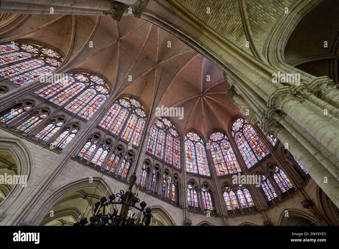 Cattedrale Saint-Pierre Saint-Paul, Troyes, regione Champagne-Ardenne, dipartimento Aube, Francia, Europa. Foto Stock