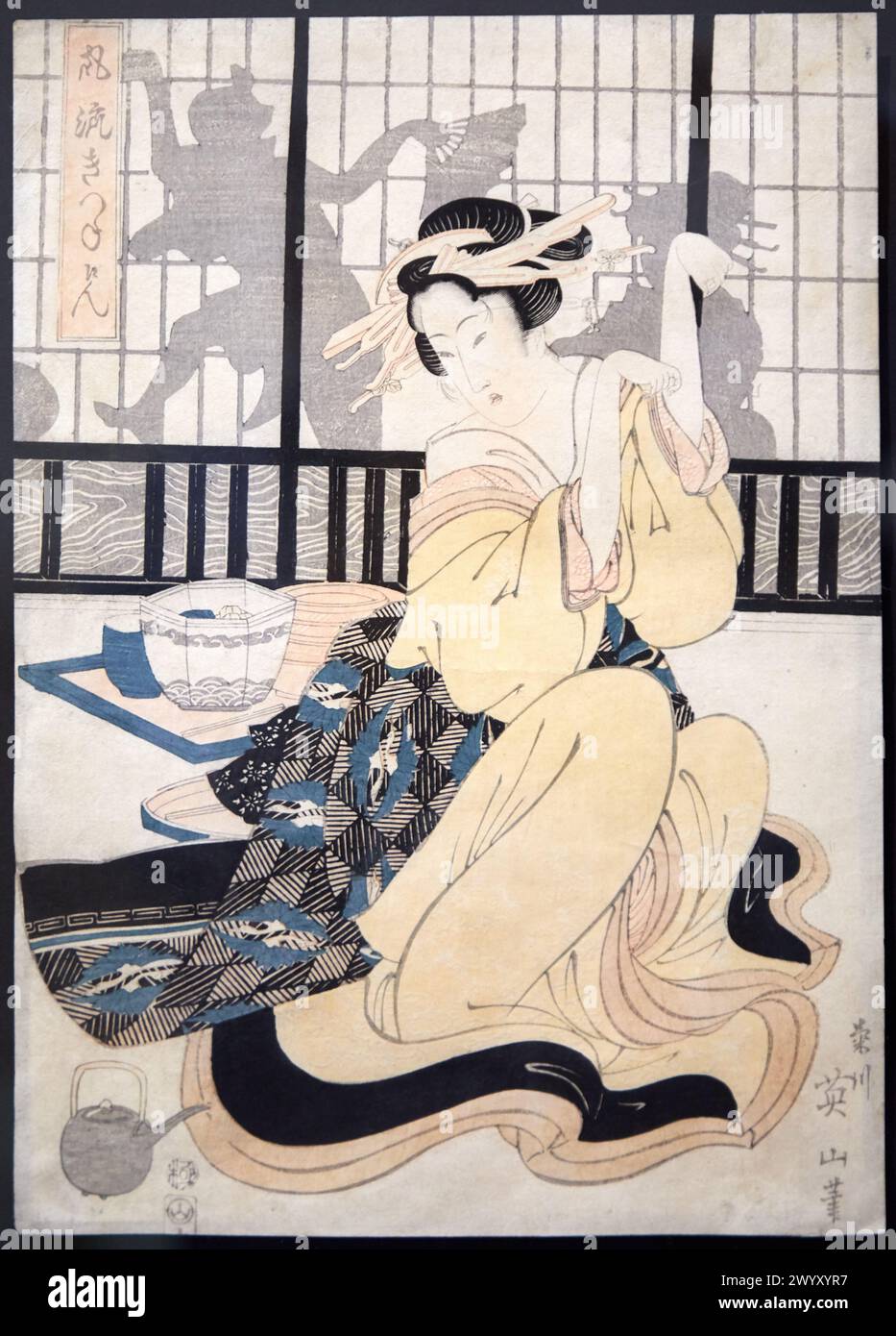 "The Elegant set of the Fox", 1824, Kikugawa Eizan (1787-1867), Museo de Bellas Artes, Bilbao, Bizkaia, Paesi Baschi, Spagna. Foto Stock