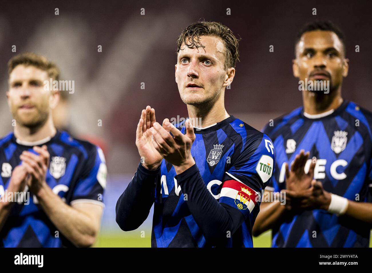 UTRECHT - 08-04-2024. Stadio Galgenwaard. Keuken Kampioen Divisie, KKD. Jong Utrecht - Willem II Punteggio finale 1-1. Erik Schouten giocatore di Willem II credito: Pro Shots/Alamy Live News Foto Stock