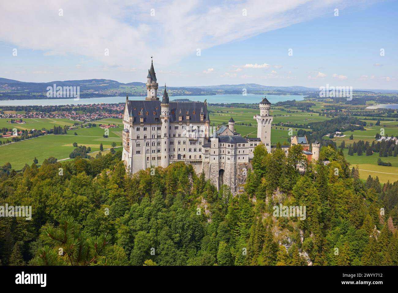 Il Castello di Neuschwanstein in Baviera, Germania Foto Stock