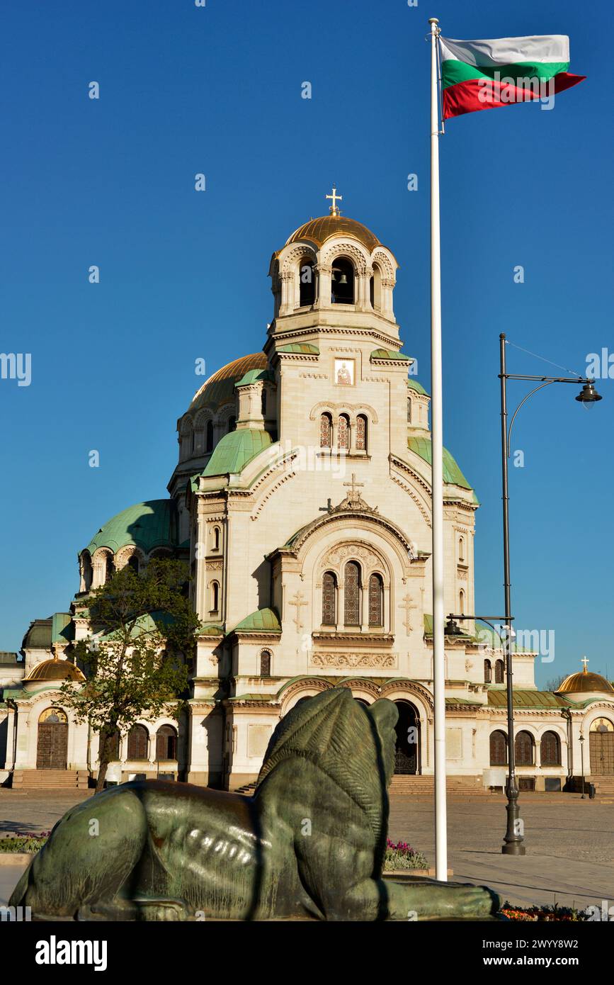 Cattedrale di Alexander Nevsky, cattedrale di Alexander Nevski, Sofia Bulgaria, cattedrale di Sofia Bulgaria, cattedrale, cattedrale ortodossa, visita turistica, punto di riferimento Foto Stock