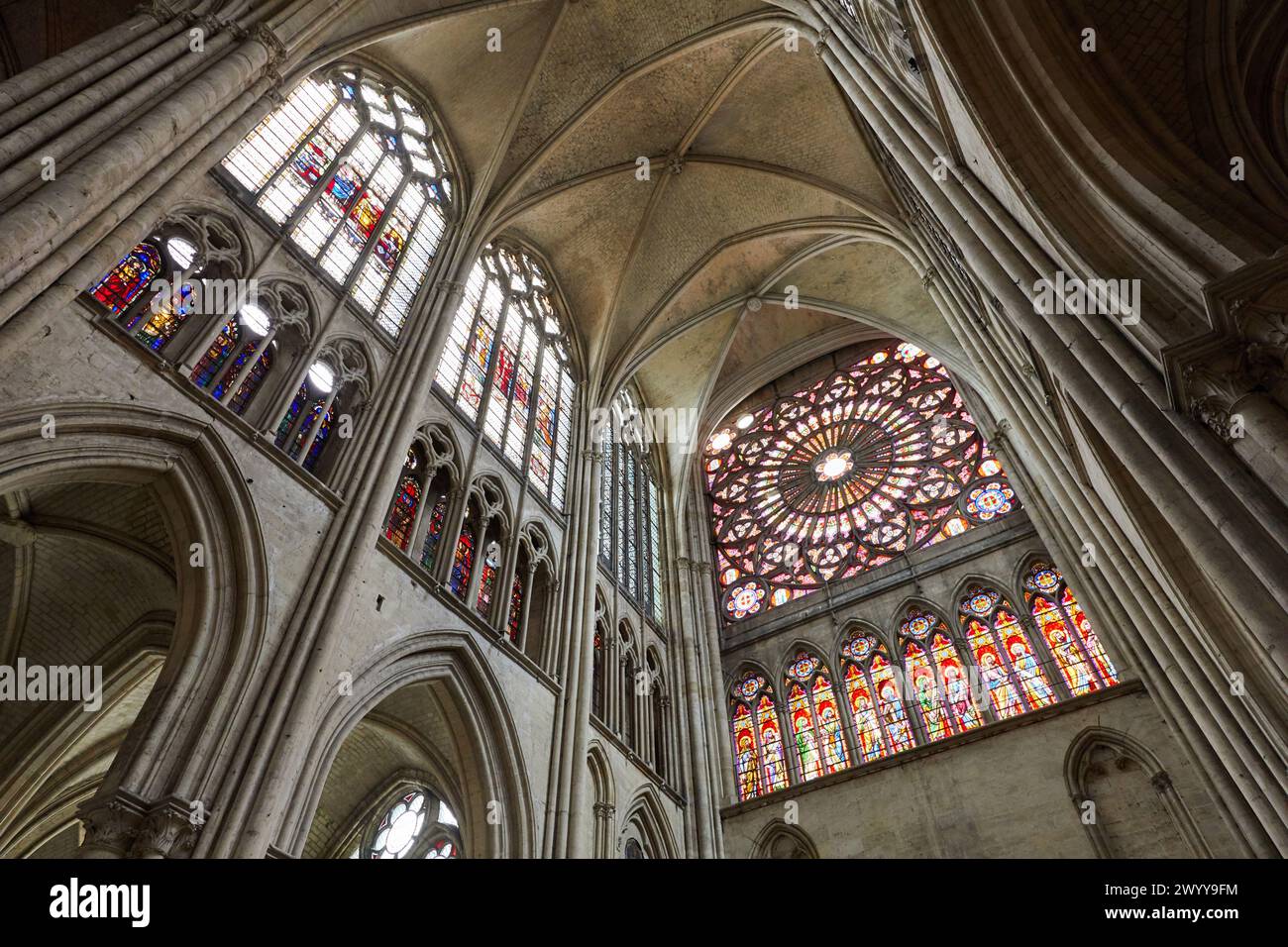 Cattedrale Saint-Pierre Saint-Paul, Troyes, regione Champagne-Ardenne, dipartimento Aube, Francia, Europa. Foto Stock