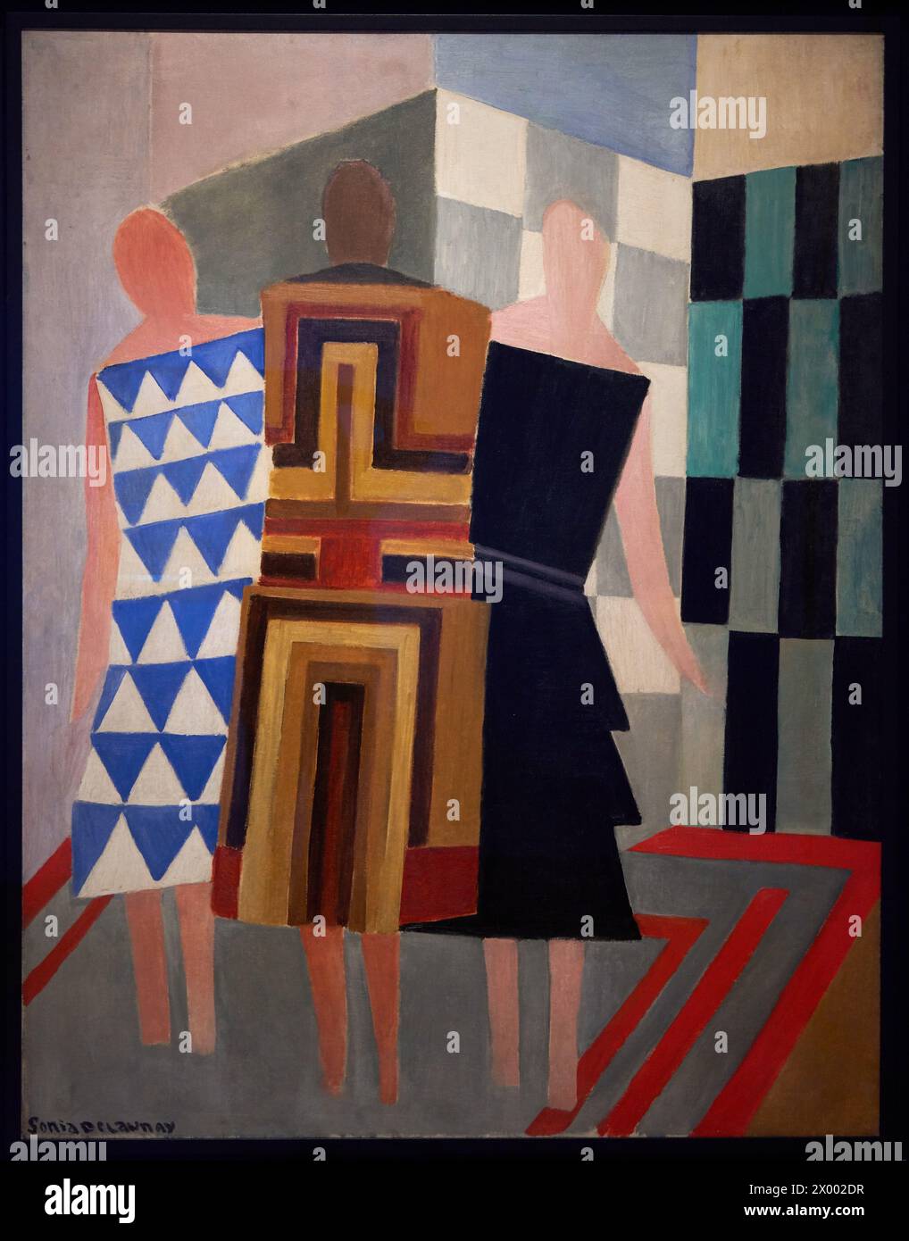 Simultaneus Dresses (tre donne, forme, colori), 1925, Sonia Delaunay (1885-1979). Foto Stock