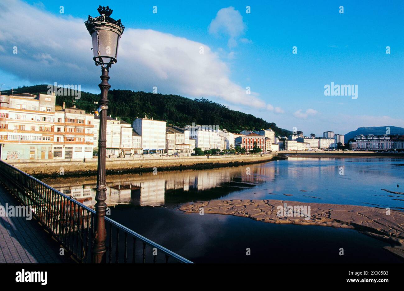 Fiume Landro, Ría (estuario) de Viveiro. Viveiro. Lugo. Foto Stock