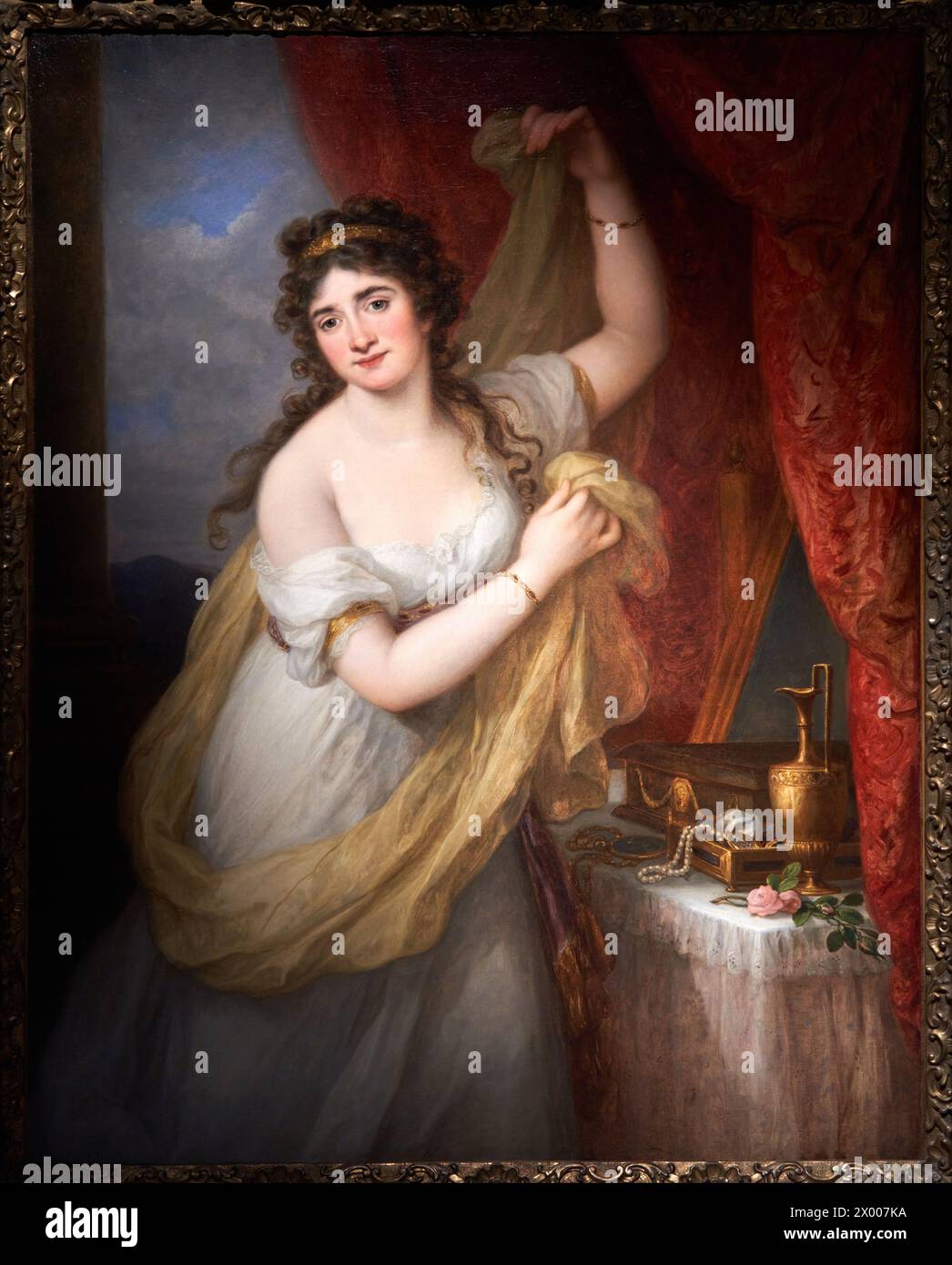 Ritratto di una donna al suo WC (Lady Hamilton), 1795, Angelica Kauffmann (1741-1807). Foto Stock