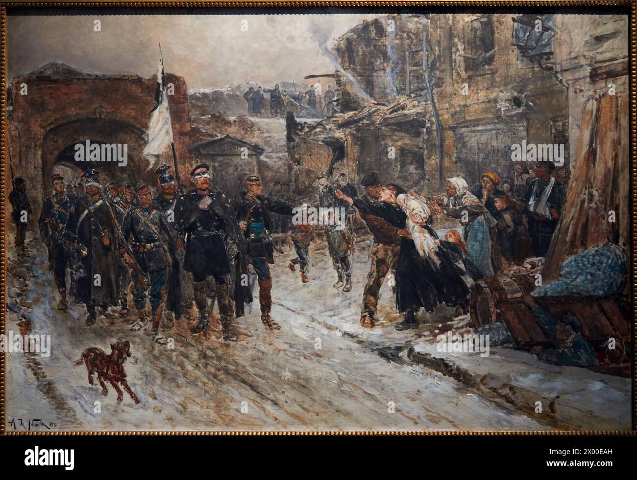 I negoziatori tedeschi entrano a Belfort il 16 febbraio 1871 1884, Alphonse de Neuville, Musée de lArmée, Hôtel National des Invalides, Parigi, Francia. Foto Stock