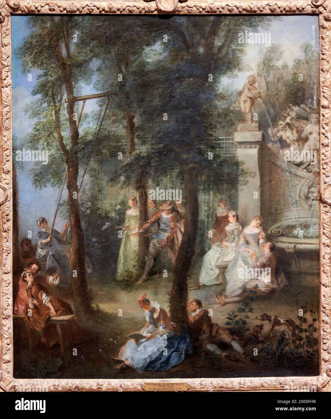 Nicolas Lancret, París, 1690-1743,. The Swing, 1735-1740. Foto Stock