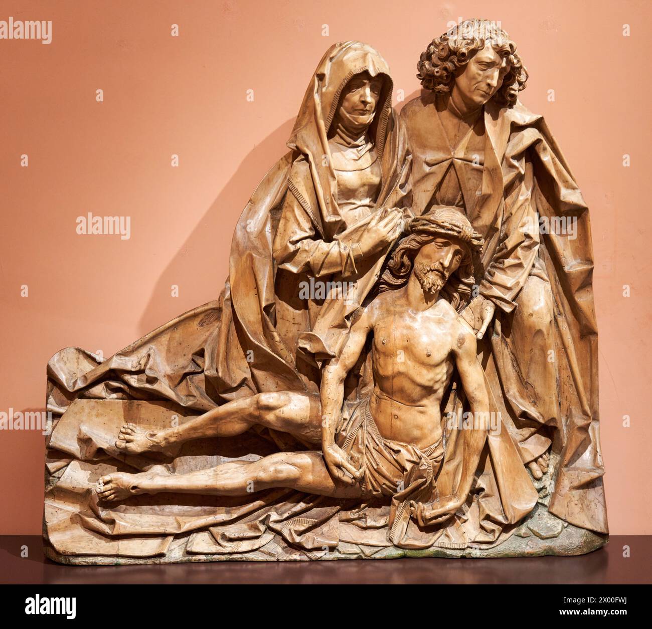 Taller del Maestro del Altar de Wettringen (atribuido al). Tilman Riemenschneider (più alto de), (Heilbad Heiligenstadt, h. 1460-Wurzburgo, 1531), Lamentazione per i morti di Cristo, Hacia 1505-1510. Foto Stock