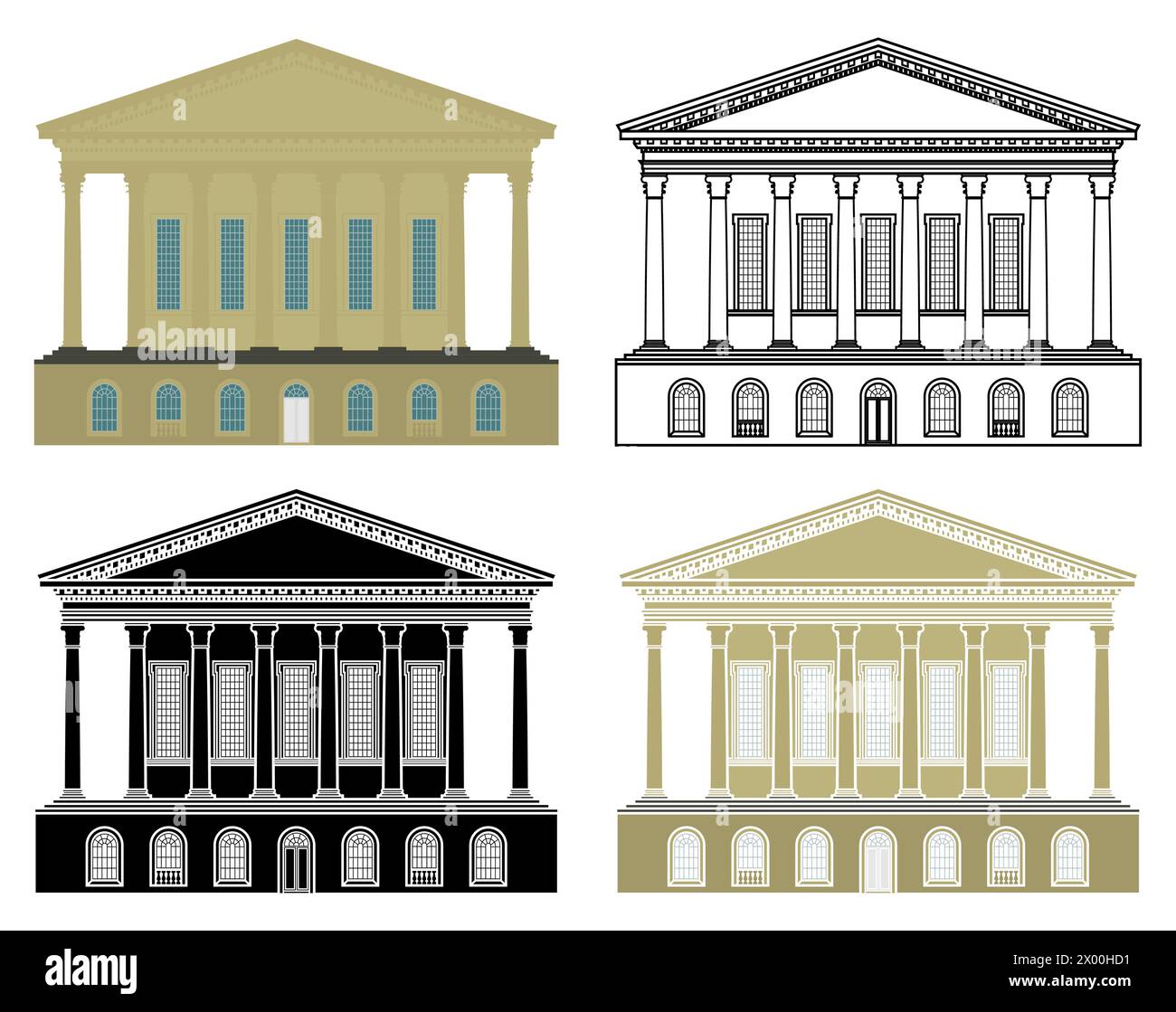 Birmingham Town Hall Building, Regno Unito Illustrazione Vettoriale